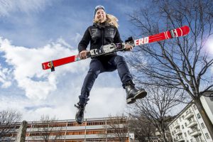 Sion, le 04.03.2015
Amélie Reymond rentre avec 4 médaille d'or des derniers Championnats du Monde de Steamboat (USA).
Télémark.
Christian Hofmann/Le Nouvelliste