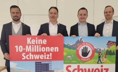 « Keine 10-Millionen-Schweiz! »: Laut Oberwalliser Pro-Komitee würde der Kanton von kontrollierter Einwanderung profitieren.