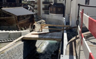 Triftbach Zermatt: Gemeinde und Mobiliar präsentieren gemeinsames Hochwasserschutzprojekt