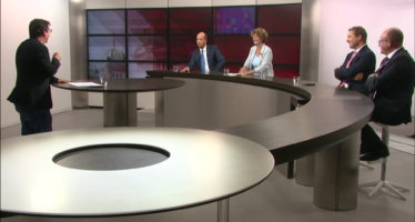 Wahldebatte: Die Ständeräte Beat Rieder und Marianne Maret wollen wieder nach Bern. Die Herausforderer Philippe Nantermod und Jean-Luc Addor kämpfen dagegen an