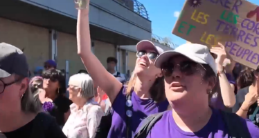 Manifestation: Les féministes valaisannes contre le G7 à Genève