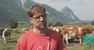 Landwirt Gabriel Ammann aus Turtmann spürt starke Auswirkungen des Hitzesommers auf seinen Betrieb.