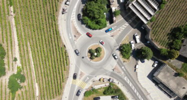 Au nord de Sion, un giratoire modifié et un tunnel fermé