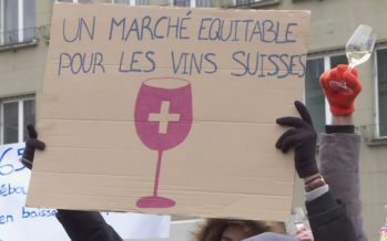250 viticulteurs mobilisés à Berne pour défendre le vin suisse