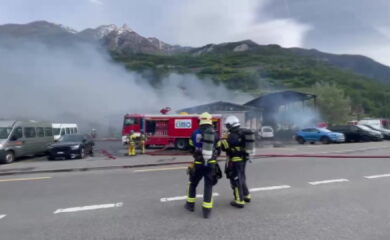 Incendie à Saxon: l&rsquo;alerte est levée
