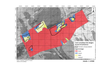 Cartes des dangers: Blatten perd temporairement quelques 15 hectares