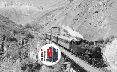 Heute vor genau 100 Jahren nimmt die Bahnstrecke Brig–Disentis ihren Betrieb auf.